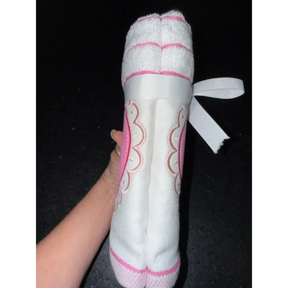 NEW 2 16x26” Pink Heart Dachshund Embroidered Hand Towels SO SOFT & SO CUTE